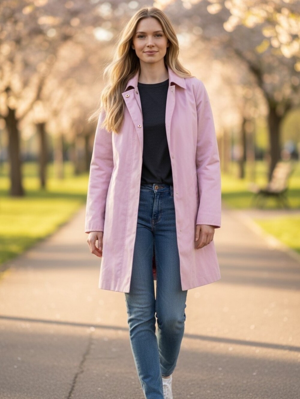 Vintage Coach Light Pink Trench Coat